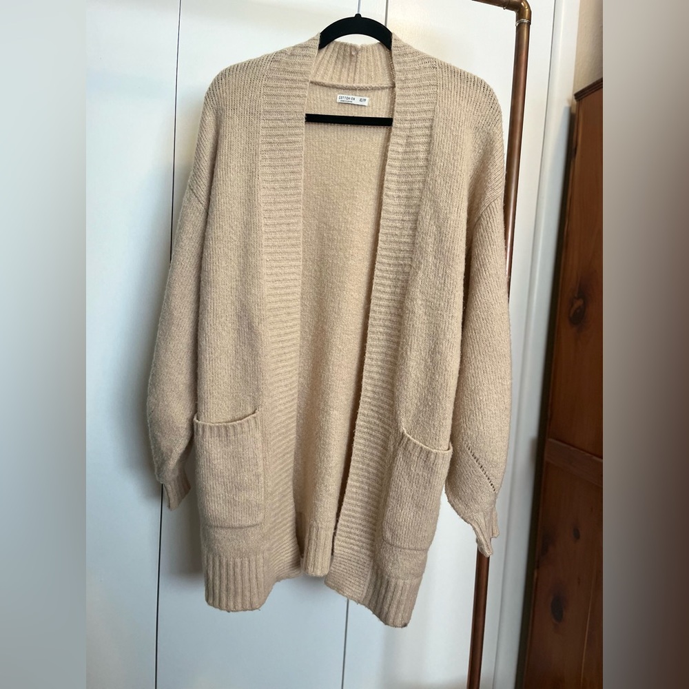 Cotton On Beige/Cream Oversized Cardigan